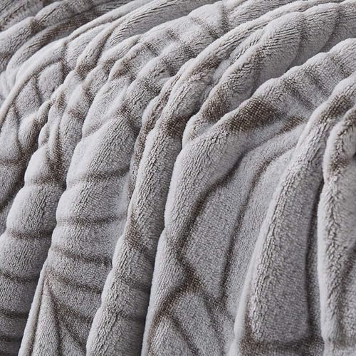 Special Glory Flannel Fleece Blanket Print Super Soft and Warm All Season Flannel Throw for Sofa Bed Car Outdoor Hotel and Home Leaf Print Pattern Light Brown 60x80 inch Pack of 2 by Special SG Glory - Used condition - Image 2