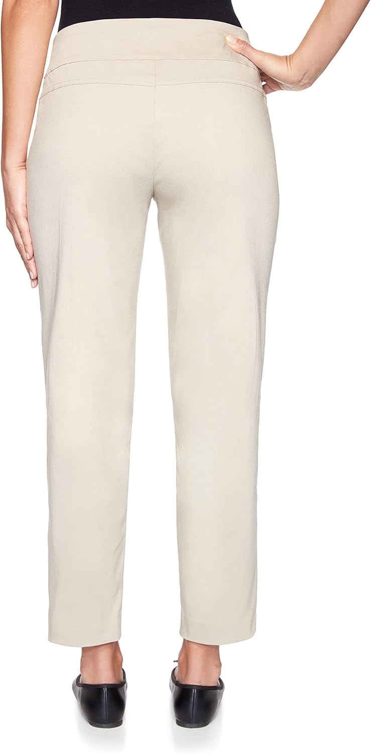 Ruby Rd. Womens Ruby Rd. Womens Mid-Rise Pull-on Straight Solar Millennium Tech Ankle Pant - Image 2
