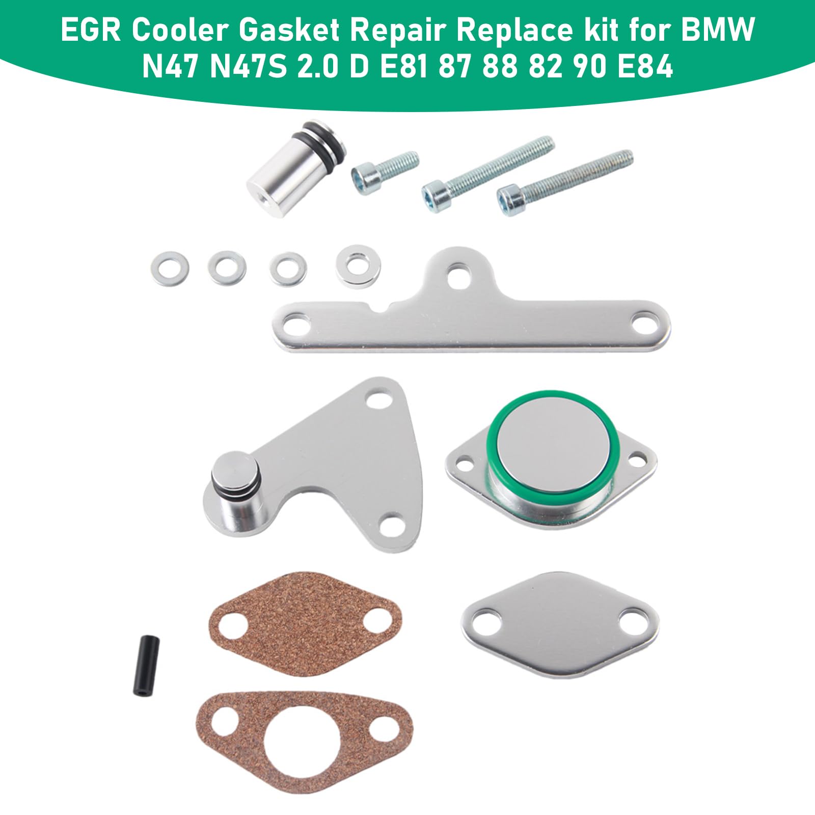 Topteng EGR Cooler Gasket Repair Replace Kit Adatto per BMW N47 N47S 2.0 D E81 87 88 82 90 E84