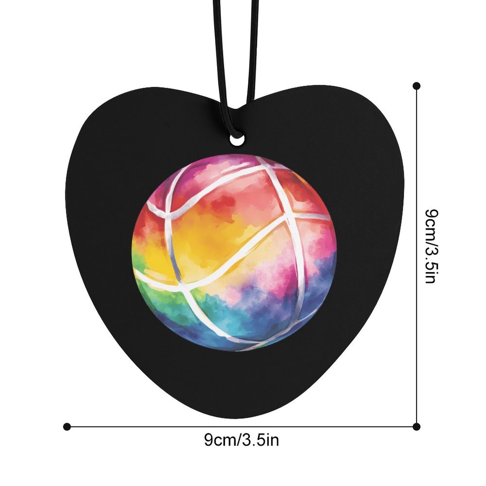 Volleyball Ball Tie-dye Car Air Freshener Hanging Aromatherapy Tablets for Car Accessories Love form