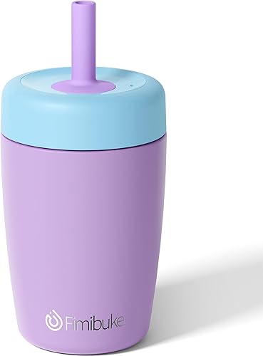 Miniatura 12 de Fimibuke Vasos entrenadores para niños y niños pequeños, a prueba de derrames, 12 onzas, con aislamiento, para niños y niñas, sin BPA, vaso con