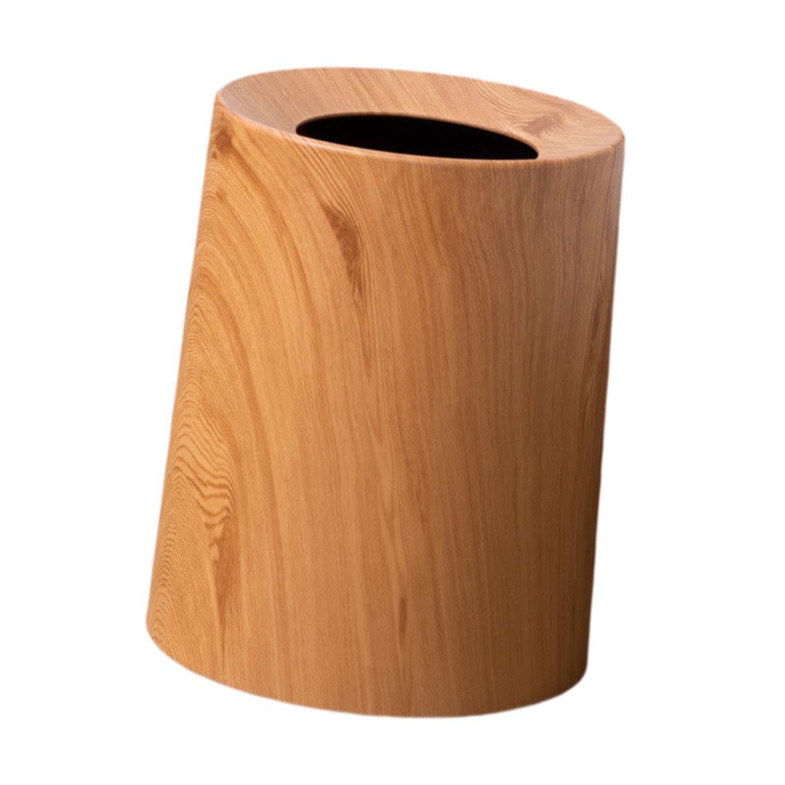 Papelera de madera interior que oculta los residuos con un diseño sofisticado marrón 8
