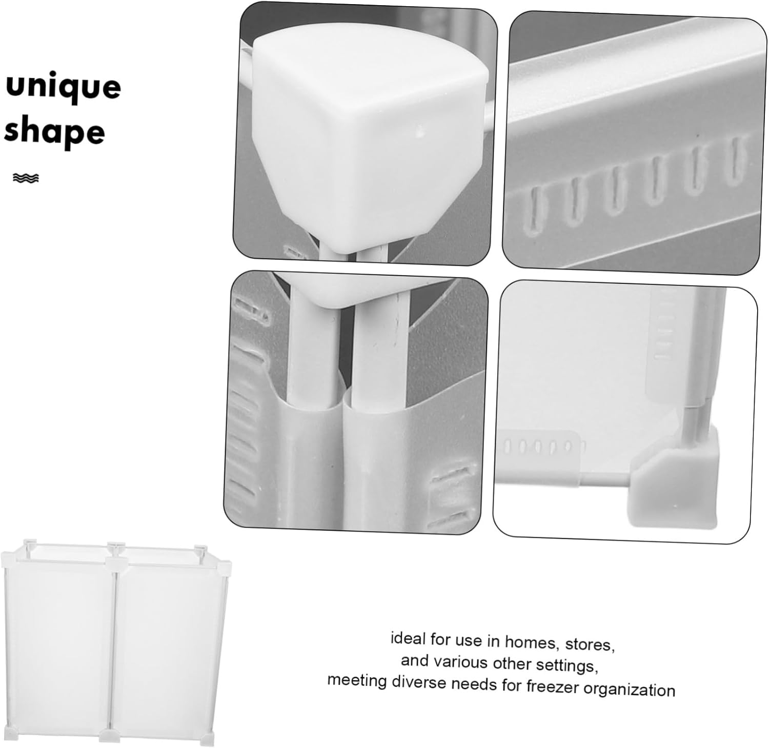 Unomor Tall Refrigerator Storage Dividers for Efficient Food Organization Versatile Freezer and Refrigerator Bins for Homes and Restaurants