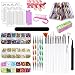 HEPAZ Nail Art Design Set Kit,83 Pezzi Nail Art Strass Kit,Unghie Strass Decorazione,Nail Chiodo Adesivo del Nastro della Striatura,Punteggiano Penna,Nail Art Tool Kit Manicure