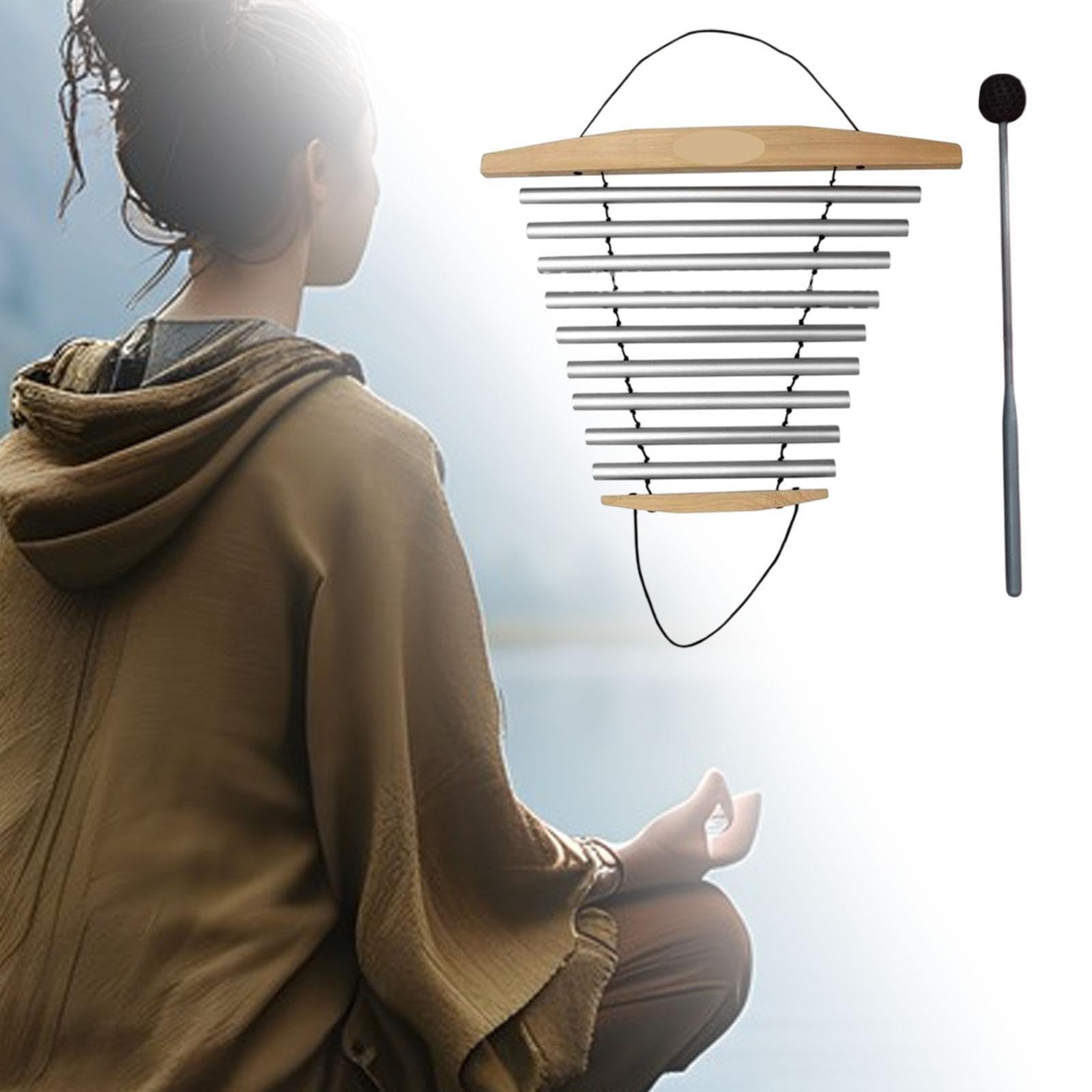 kowaku Campanello di flusso di meditazione con martello, strumenti musicali, campanello di flusso, suono di ciotola di meditazione per casa, 9 Toni Addensati