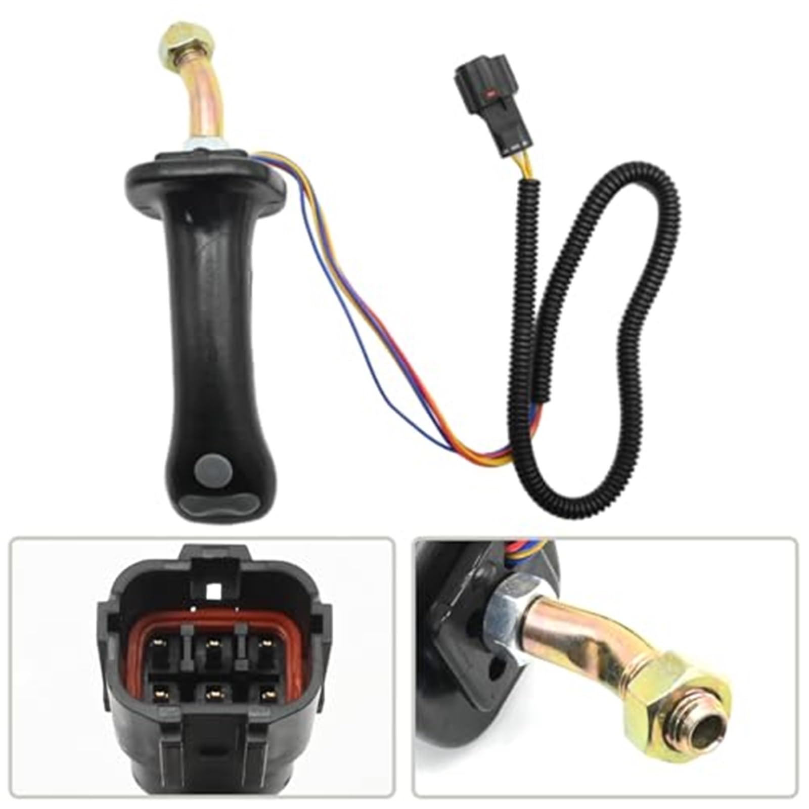 Palanca De Mando Para Excavadora De 3 Botones Y 6 Pines – Compatible Con DH DX150 215 225 300 370 – Joystick De Control