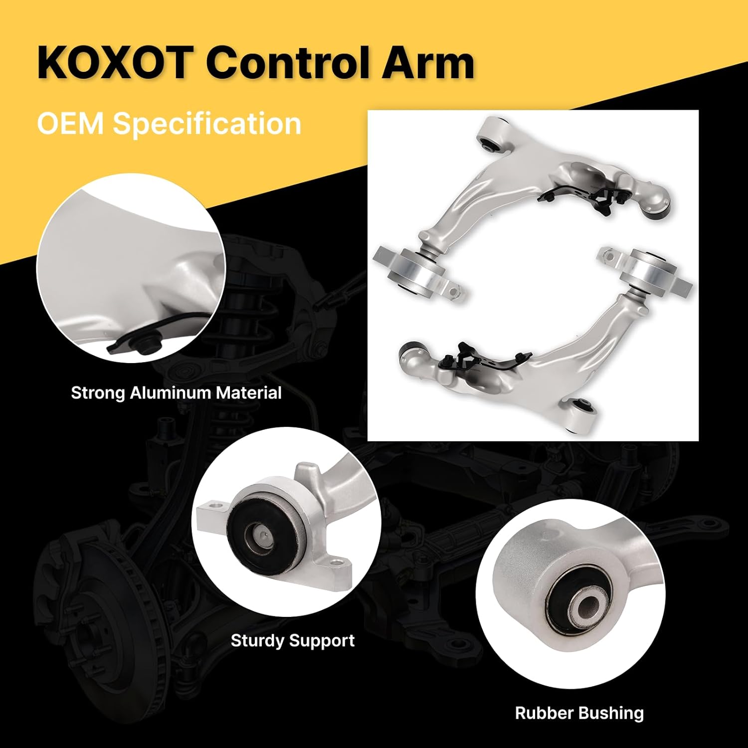 2Pc Front Control Arm CMS301111 CMS301112 for Infiniti 2013 EX37, 2008 2009 2010 EX35, 2008-2013 G37, 2014-2021 Q50, 2014-17 QX50, 2014-15 Q60, for Nissan 2009-2020 370Z