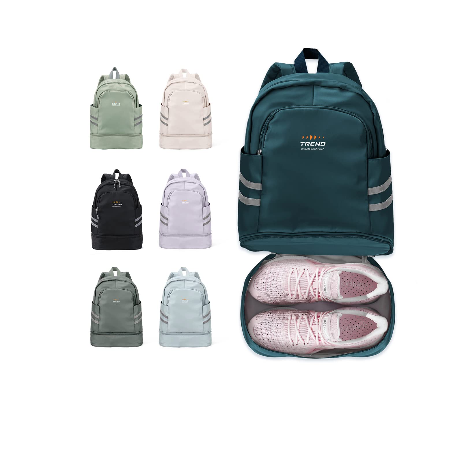 Szsycngym Backpack With Shoe Compartment Wet Pocket Carry On