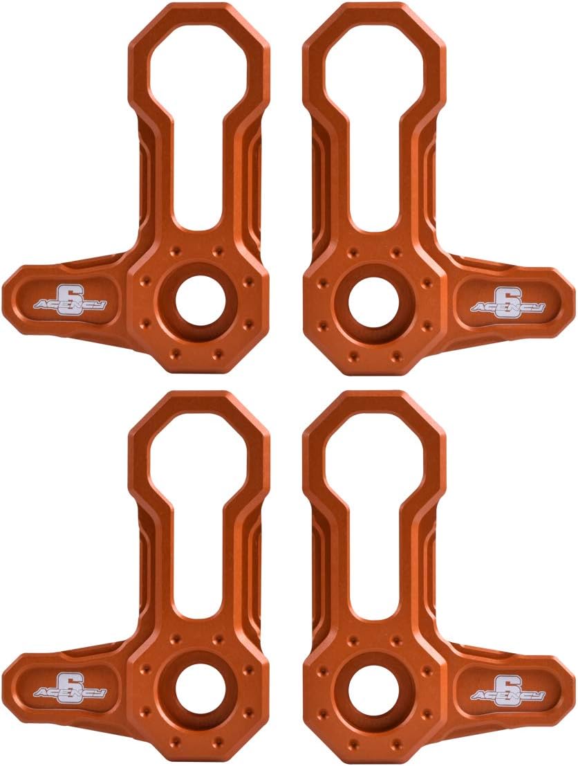 Agency 6 Inc. - Billet Aluminum Freedom Top L-Shaped ROOF Locks - FITS JK Jeep Wrangler (Set of 4 Locks) (Orange)