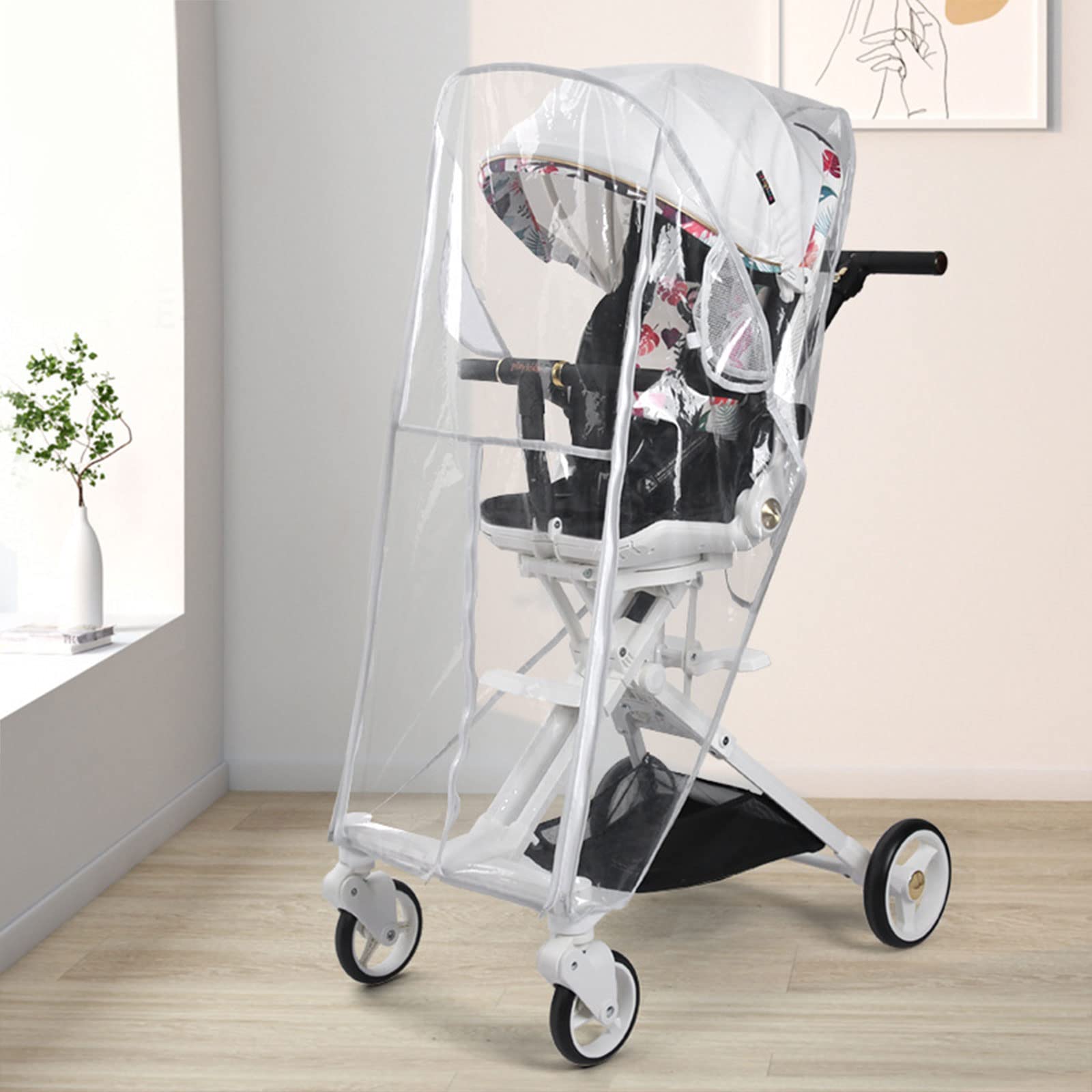 Upgraded Stroller Rain Cover Stroller Accessory Waterproof Windproof Weather-Shield