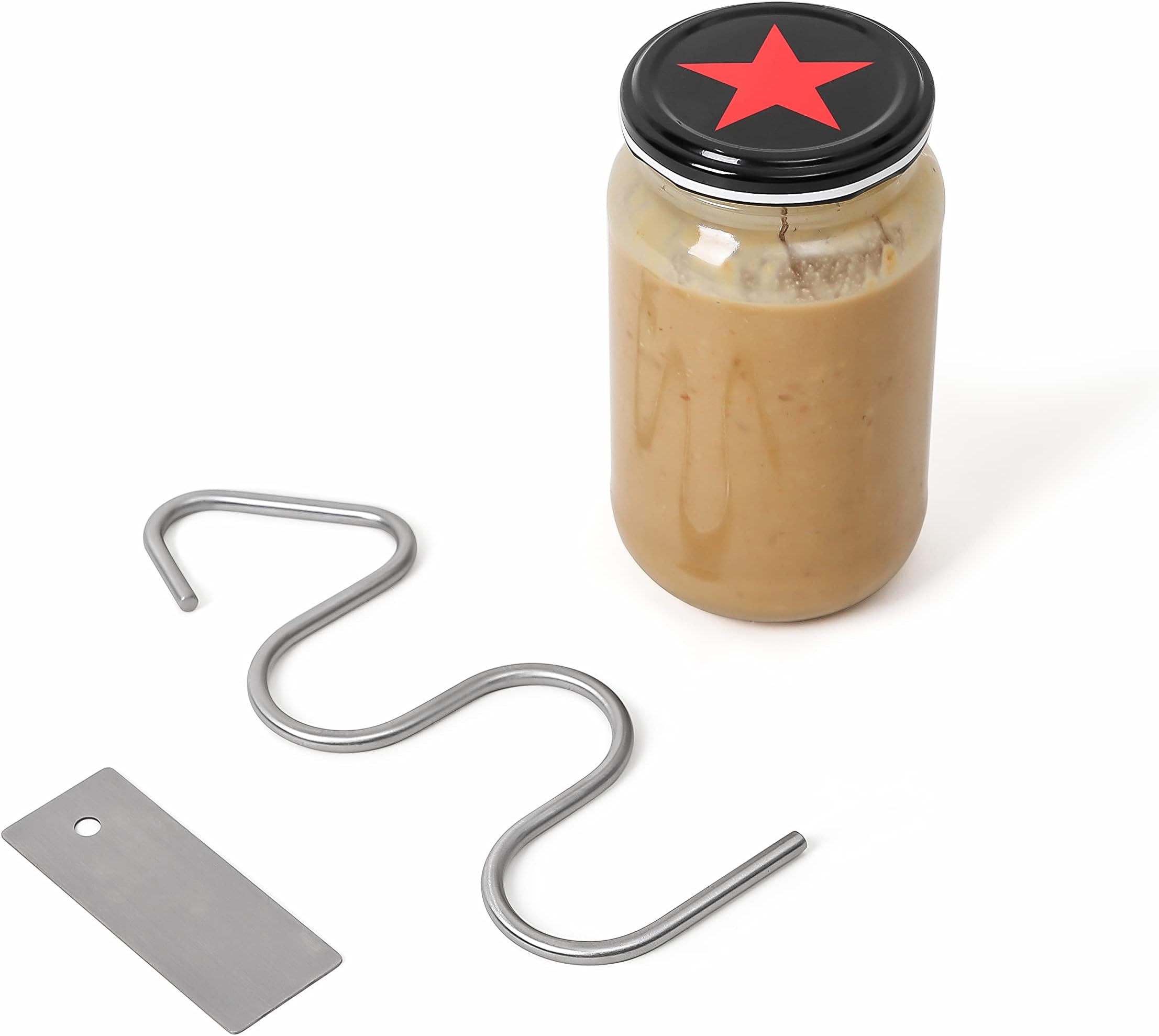 Natural Peanut Butter Stirrer Fits 12-30 oz Jars | Stainless Steel | for Mixing Various Butter & Jam