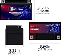 Vista 2 de Mighty Max Batería YTX7A-BS - 12 V 6 AH, 105 CCA, Batería SLA AGM para Motocicleta Recargable Libre de Mantenimiento