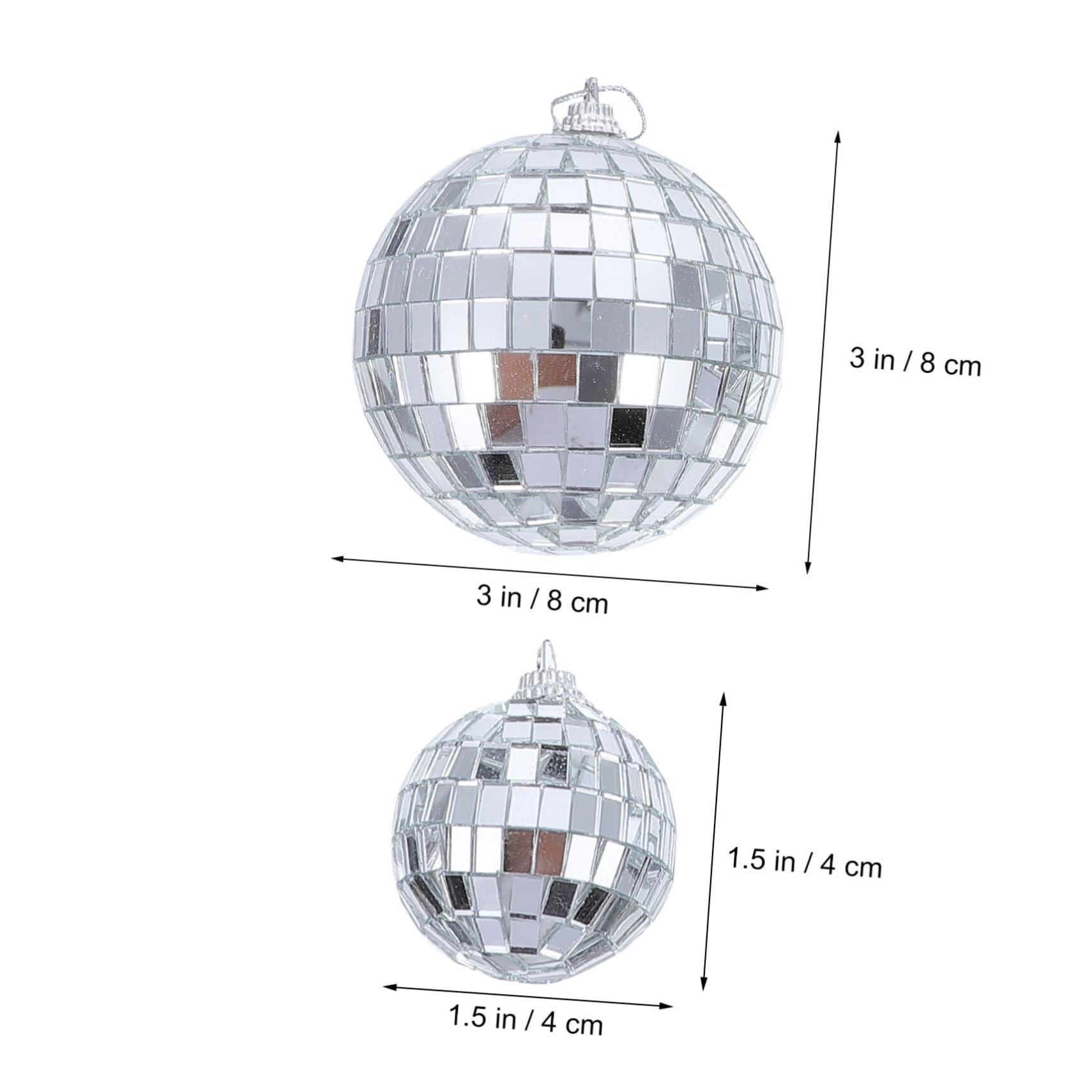 Alipis 24piezas Bola Decorativa de Espejos Plateadas para Colgar del Árbol de Navidad Adornos Colgantes para Árbol de Navidad Decoración Navideña