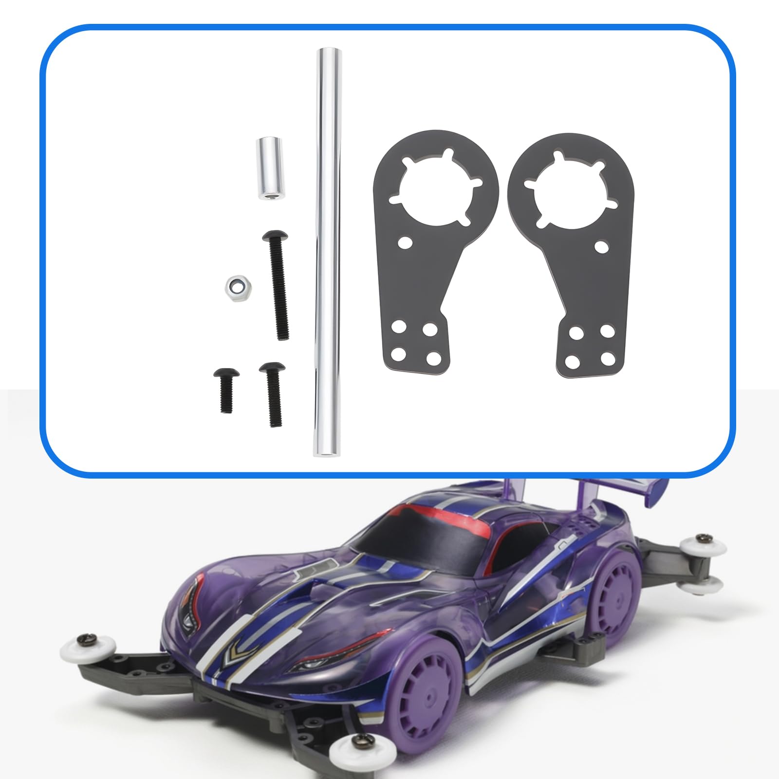 eMagTech 1Set Hydraulic Shock Absorber Mount Compatible with Tam-iya CW-01 Chassis RC Cars - Image 4