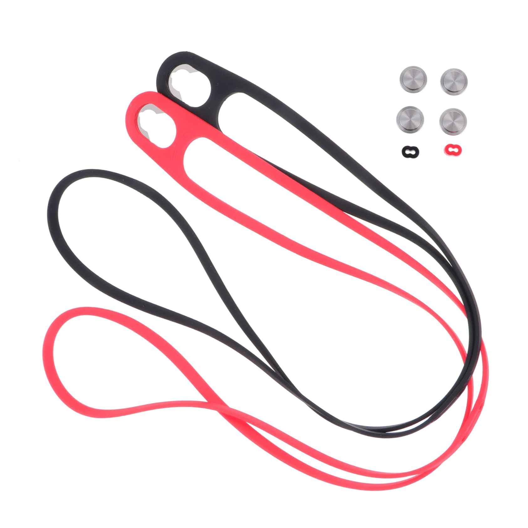 Gadpiparty 2 Set Cinghie Per Cellulari Cordino Sospeso Sicurezza Di Moda Intrecciata Tessuto Carino Telefono Cinturino in Silicone Telefonici Tracolla Gel Di Silice Rosso 2 Pezzi*2