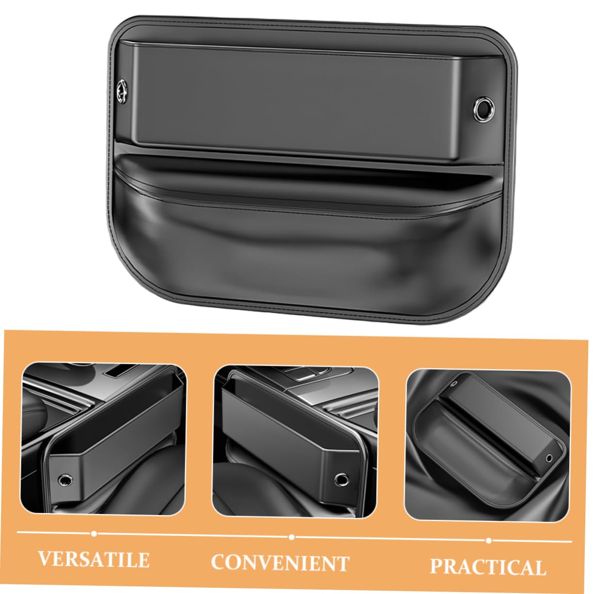 TOPBATHY Caja De Almacenamiento Del Asiento Para Coche Organizador De Huecos De Asientos Almacenamiento Color Negro Material Resistente Para El Orden Tu Vehículo