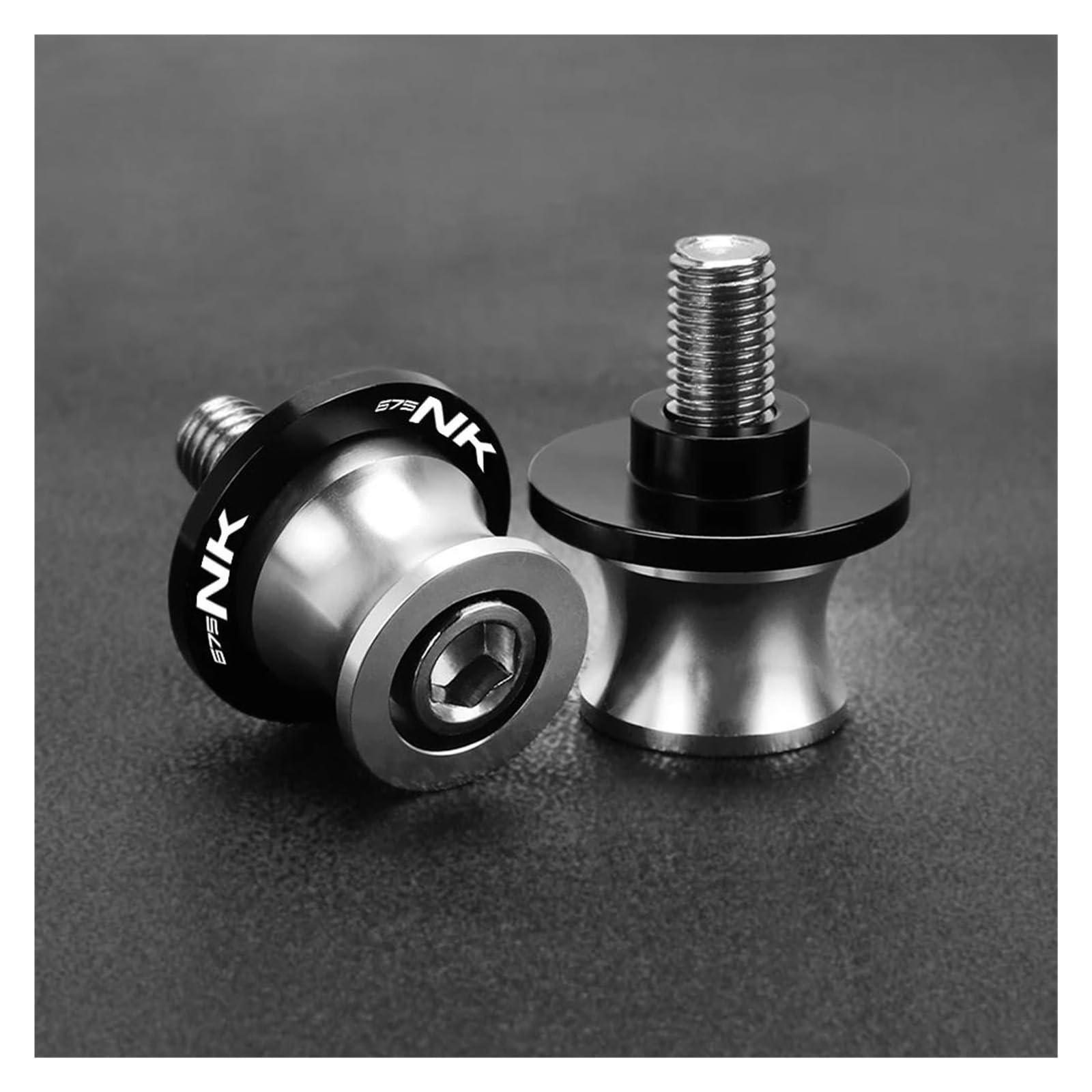 Nottolini Cavalletto Moto Nottolini Alzamoto Per CFMOTO 675 Nk NK675 2025 2026 Viti M10 Per Supporti Forcellone Cursori E Cavalletto(D'argento)