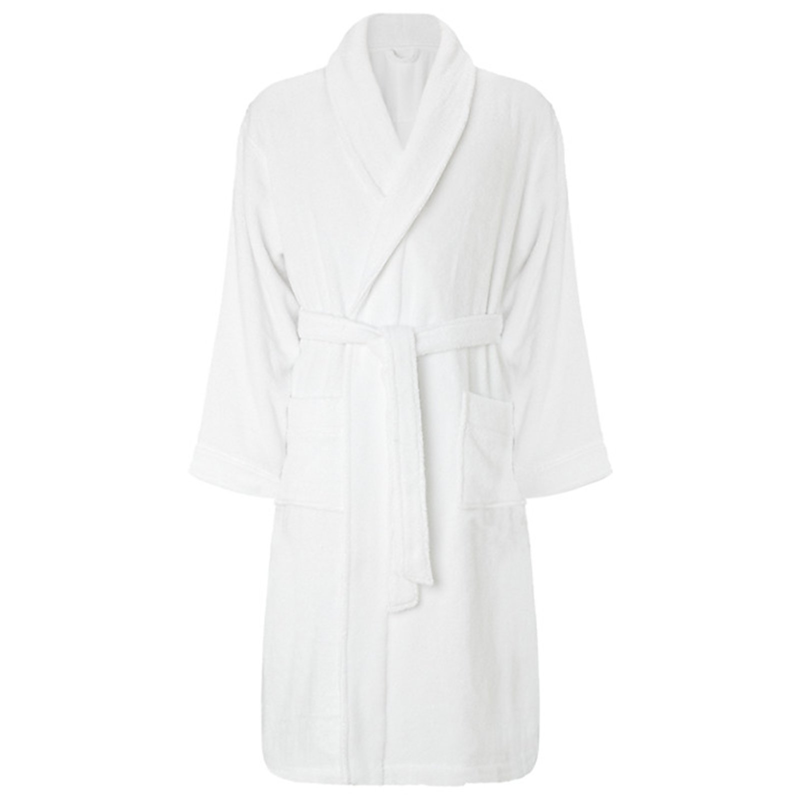 Myshoestore Men's White 100% Luxury Egyptian Cotton Towelling Bath Robe Dressing Gown Terry Towel Soft Touch Bathrobe Housecoat