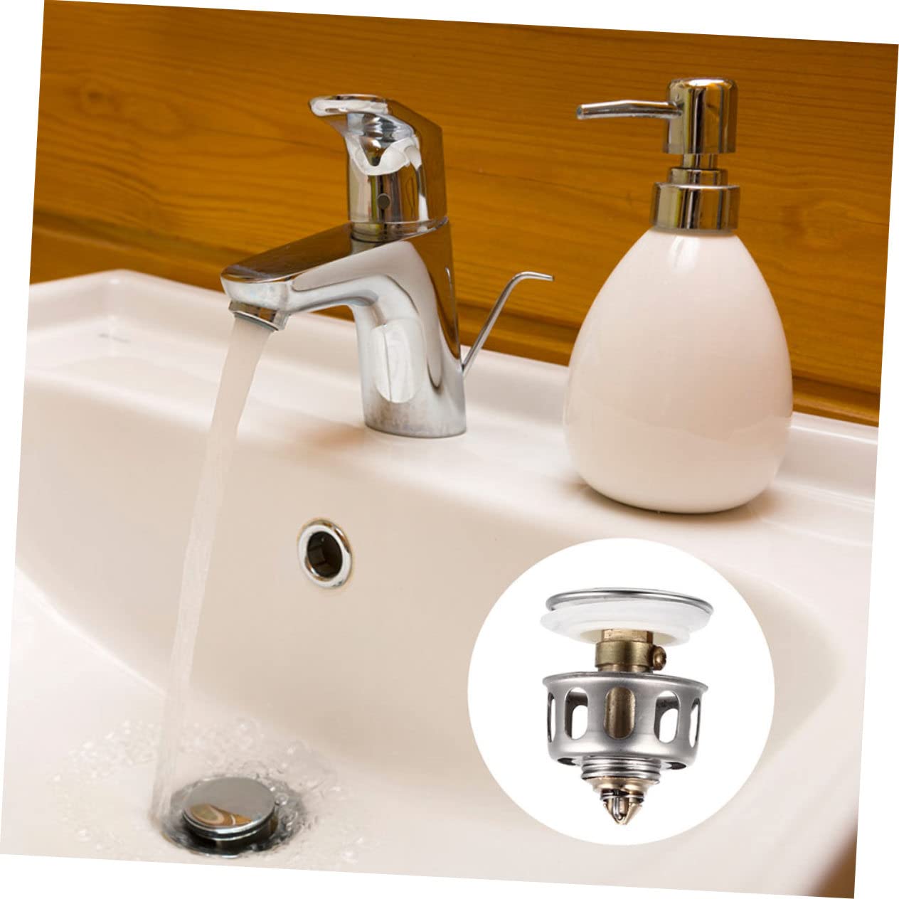Angoily 9piezas Tapón De Desagüe De Inoxidable De Rebote para Lavabo y Fregadero Accesorios y Fáciles De Instalar