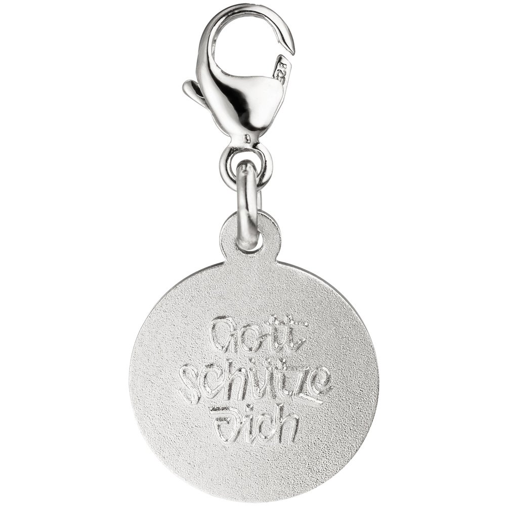 Einhänger Engel Schutzengel Charm Anhänger für Bettelarmband 925 Silber matt