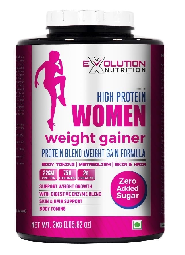 Evolution Nutrition Women High Protein and Calories Women Weight Gainer | Weight Gainer powder for Increase Muscle, Weight Gain and Mass Gain for Women (Pack of 1) (Vanilla, 3 KG/6.6LBS) (B0D83PPJHW) Amazon Price History, Amazon Price Tracker