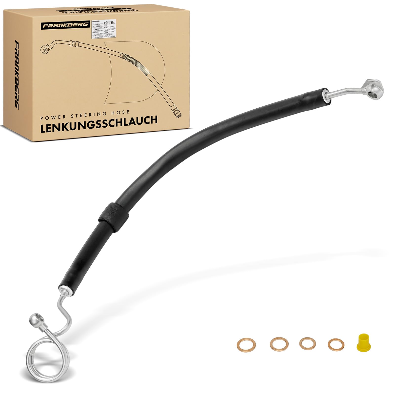 Frankberg Servosterzo Tubo flessibile da Pompa idraulica Secondo Sterzo Compatibile con A4 8EC B7 A4 Avant 8ED B7 A4 Cabriolet 8HE Exeo 3R2 Exeo ST 3R5 Replace# 8E1422893DK