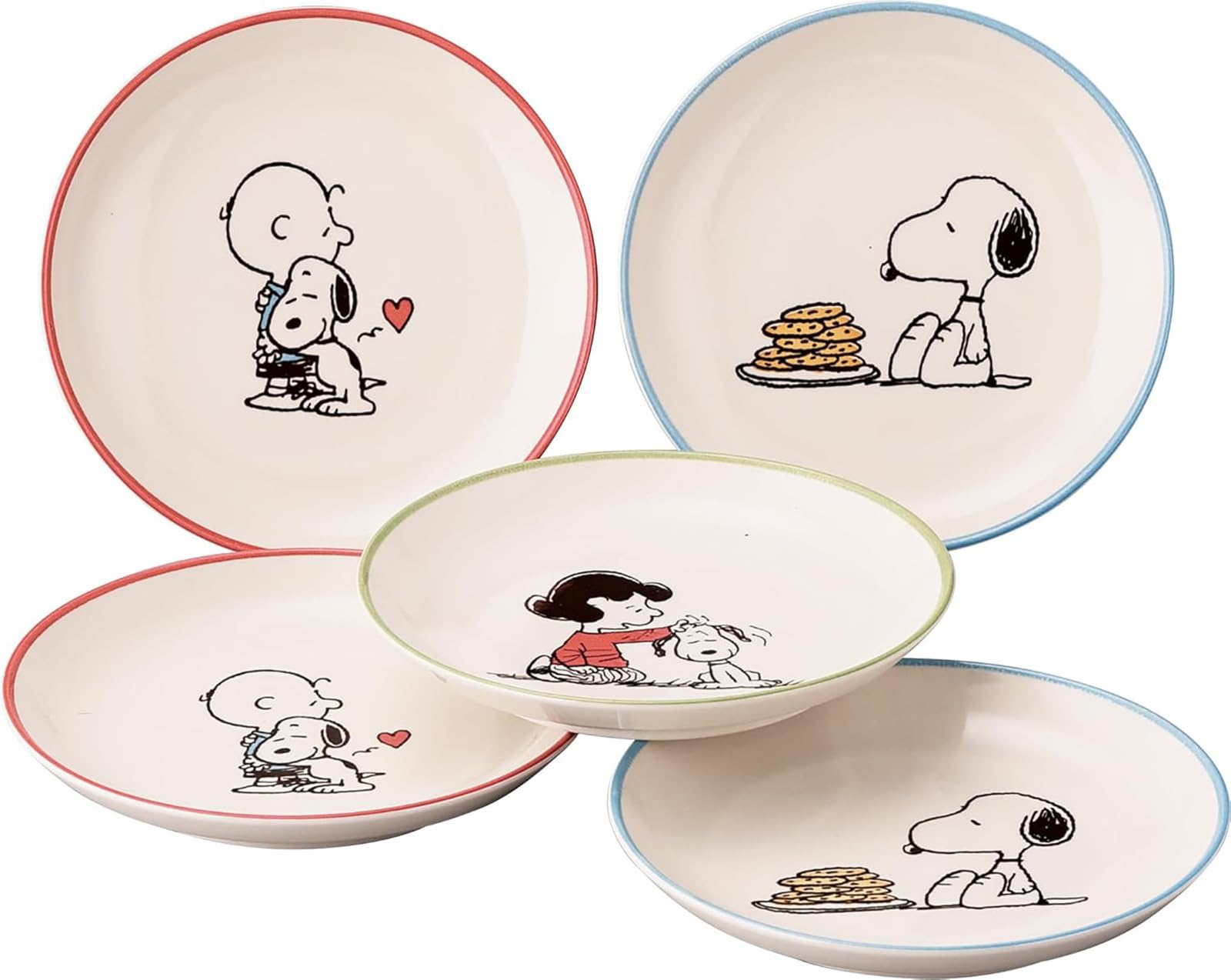 スヌーピー　40周年　プレート　2枚セット Amazon.co.jp: PEANUTS (ピーナッツ) スヌーピーファイブプレート