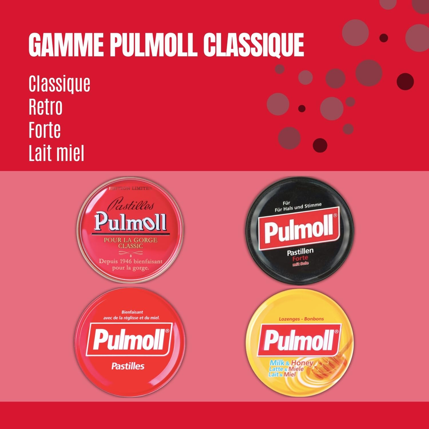 Vassoio da 10 scatole Pulmoll | Formato economico | Dal 1946 (Classico)