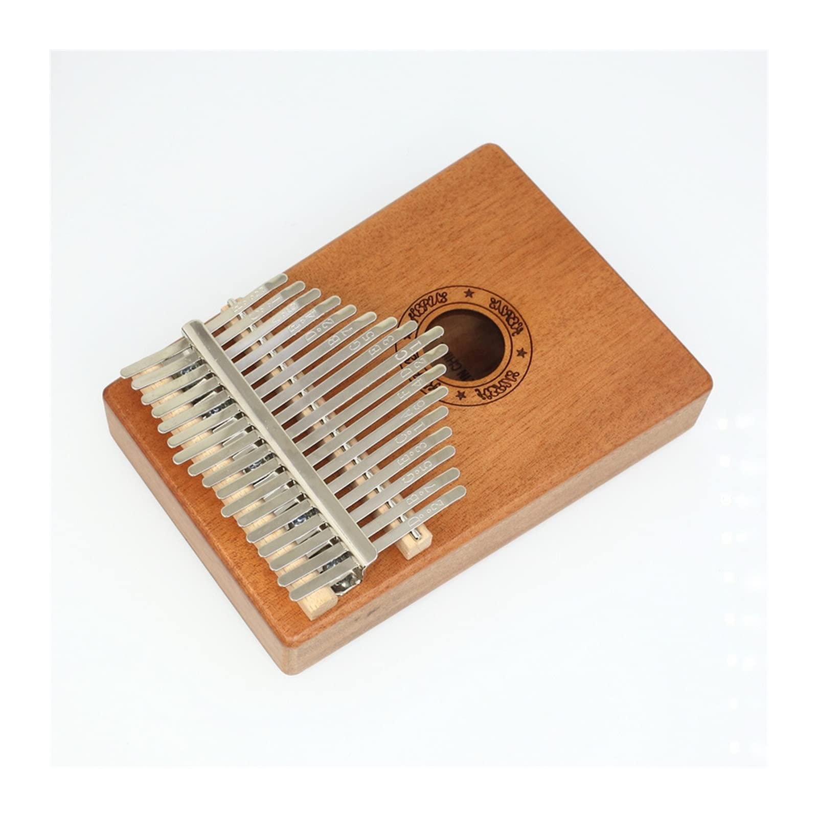 kalimba 17-tonowy Mahogany Thumb Piano Instrument muzyczny dla początkujących na palec (Color : Wood color)