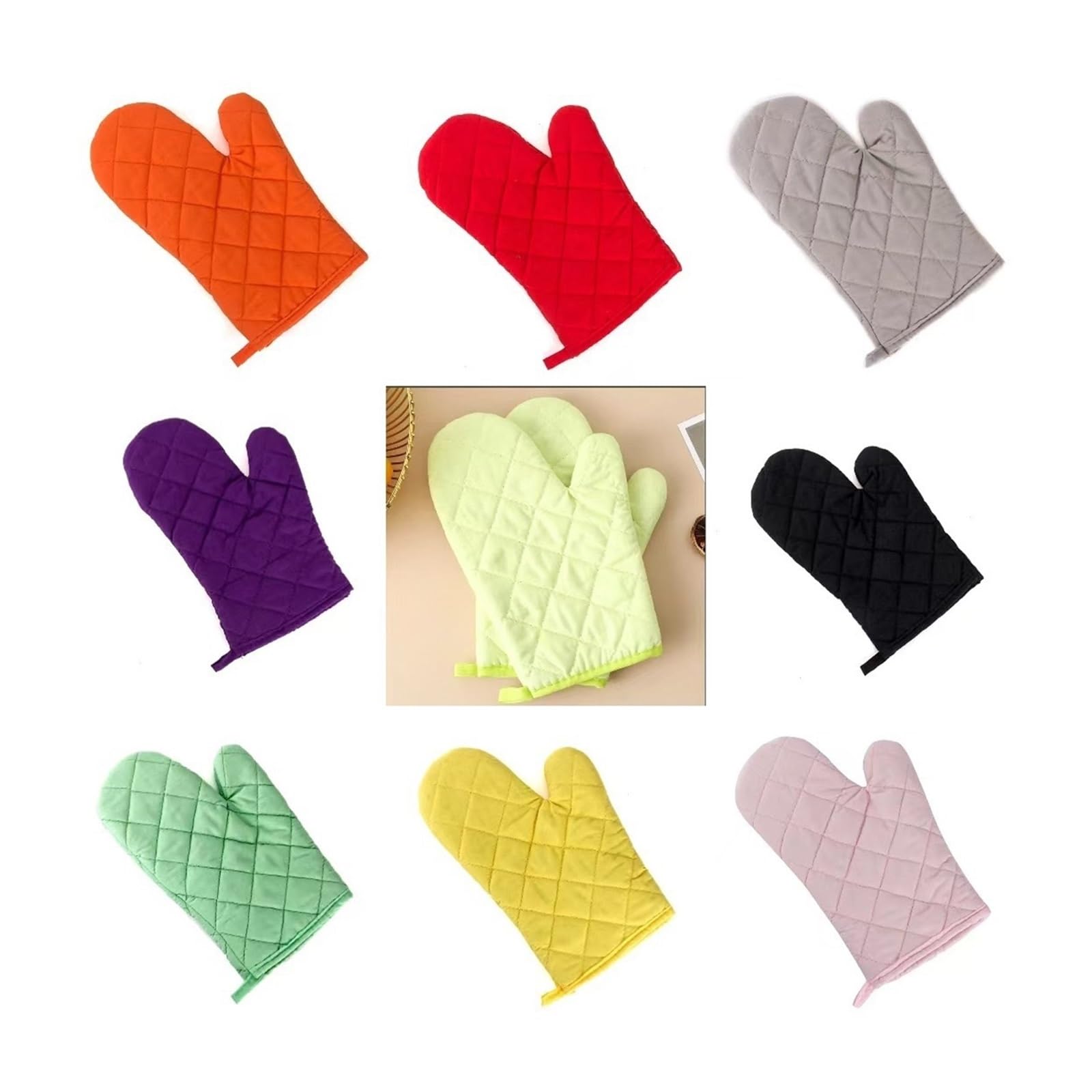 1 Paire De Gants Isolants Couleur Unie pour Cuisine