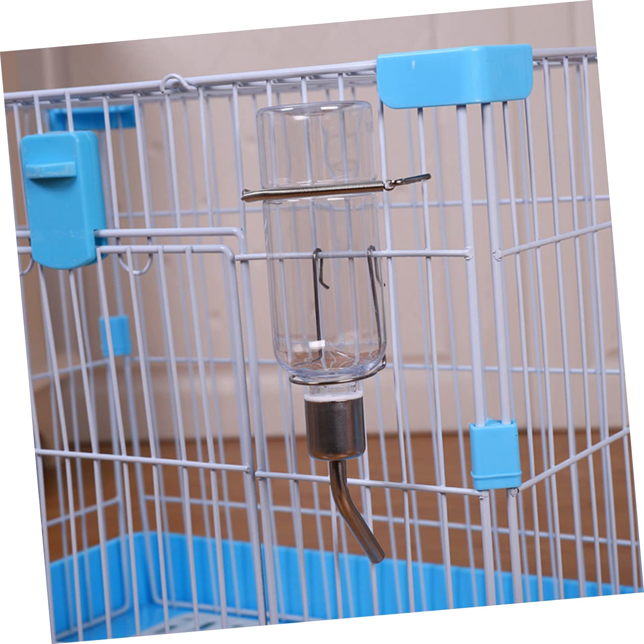DOITOOL 6piezas Bebedero Colgante para Mascotas Botella De Agua para Conejos y Hámsters Antigoteo Diseño De Inoxidable Fácil De Usar Pack