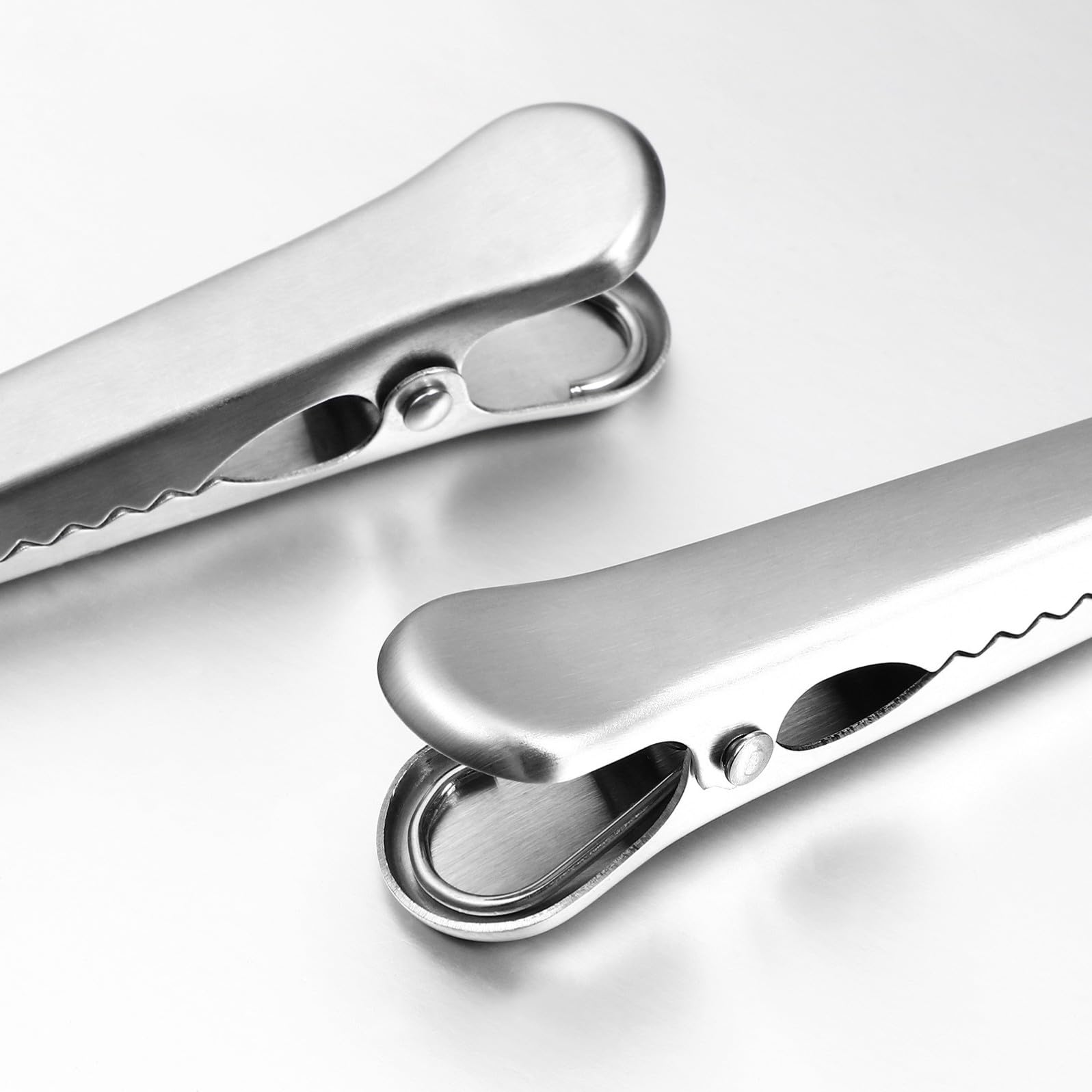 Clip Chiusura Pratica e Resistente per Sigillare Sacchetti Alimentari in Acciaio Inossidabile 6 Pezzi per Cucina e Casa, Fermagli per Snack e Avena