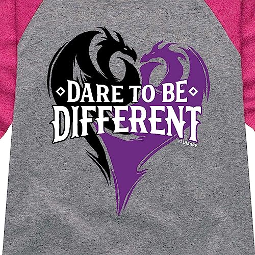 Disney Descendants - Dare to Be Different - Toddler and Youth Girls Raglan Graphic T-Shirt3