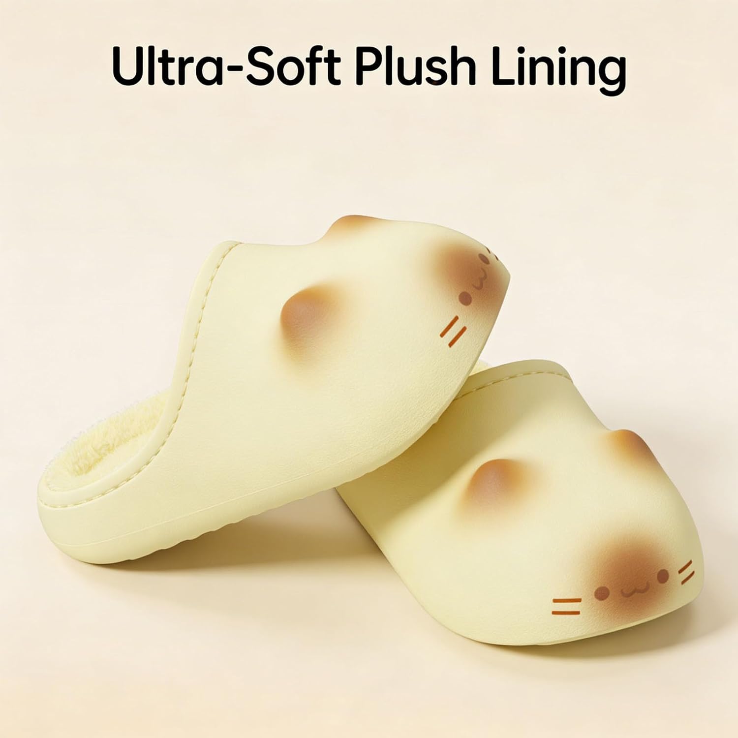 Cat Paw Print Shoe, Cute Fluffy Plush Animal Ultra-Thick Slipper With Paw Print, Non-Slip Winter Comfort Slippers - Image 4