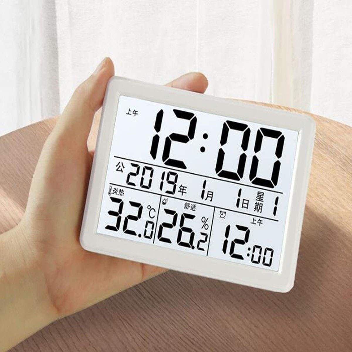 XINGYU Thermomètre et hygromètre de Charge, Thermomètre Domestique d'intérieur, Thermomètre numérique d'intérieur de Haute précision pour Chambre de bébé, Luminosité Lumineuse intelli