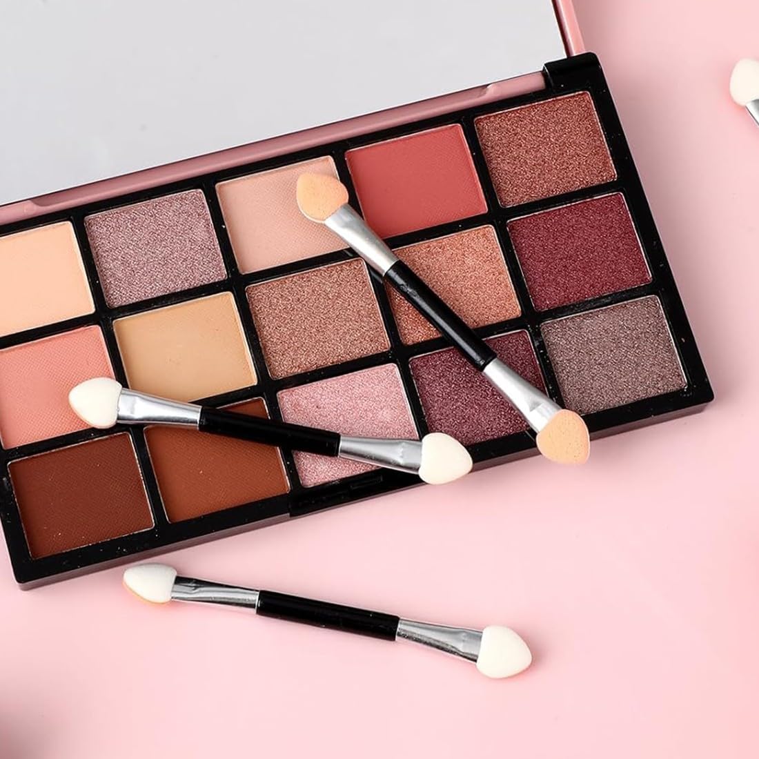 Aplicador de Maquillaje Doble Punta, Sombra para Ojos, Mini Esponja, 20 Piezas