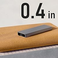 Vista 6 de Unidad de estado sólido externa portátil de aluminio de 5 estrellas SSD de 2 TB, lectura de hasta 500 MB/s, USB-C, USB A 3.2 Gen 2, impermeable, a