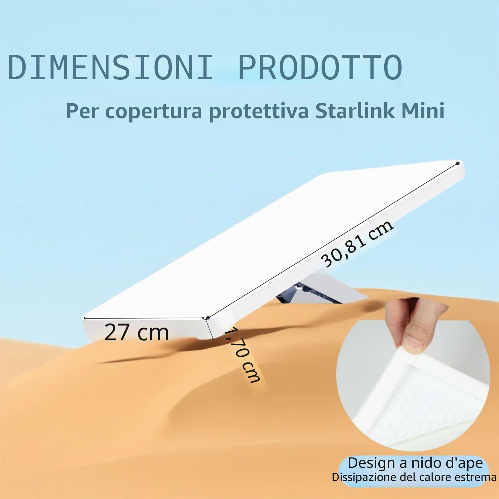 Starlink Mini Custodia Protettiva in Silicone Impermeabile per Viaggi