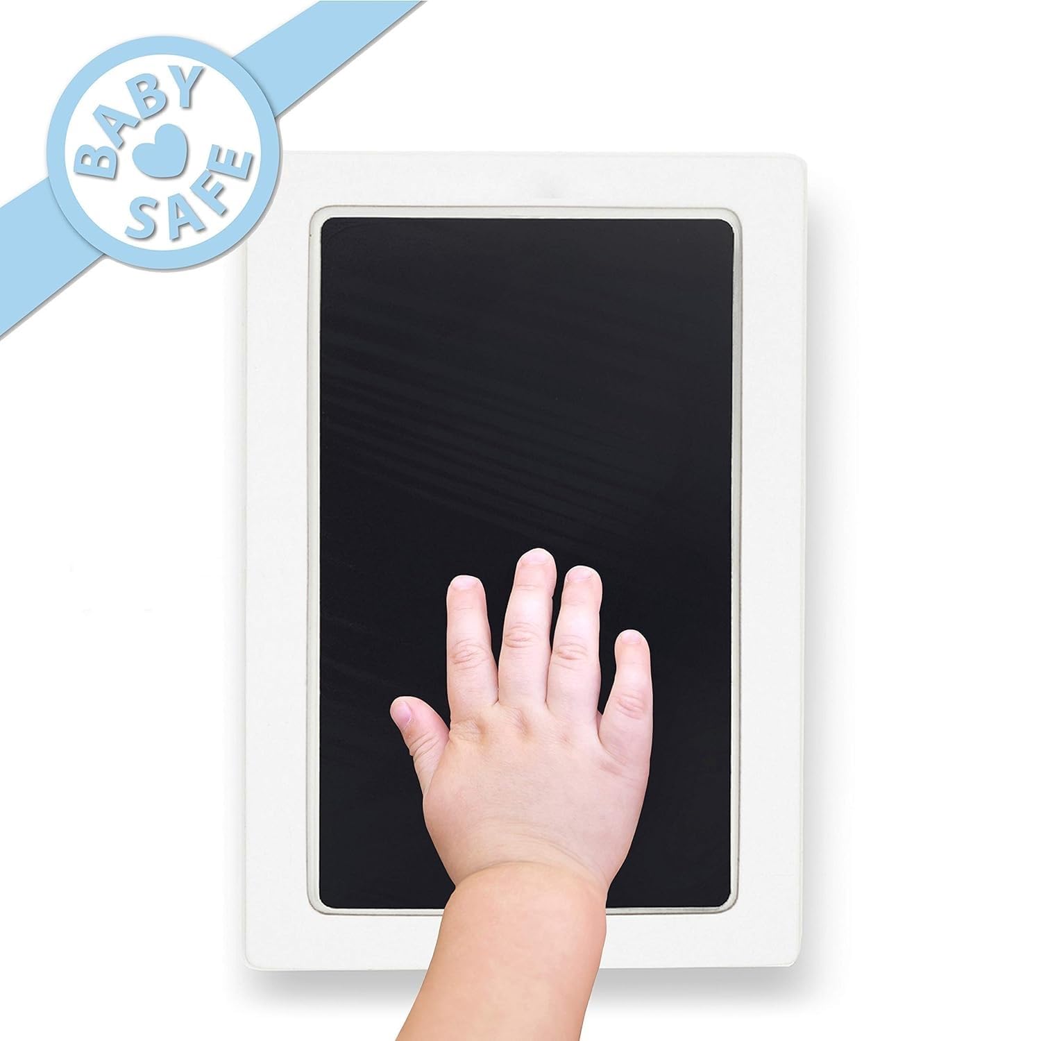 BABIES BLOOM Large Clean Touch Ink Pad for Baby Handprints and Footprints, Inkless Infant Hand & Foot Stamp, Safe for Babies, Does not Touch Skin – Perfect Family Memory or Gift (Black) 4