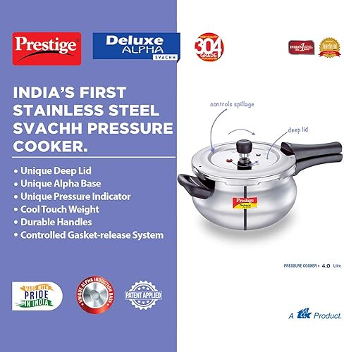 Miniatura 3 de Prestige PRASV44 Olla a presión 44 L Junior Handi plateado