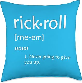Rick Roll Meme Definition Throw Pillow