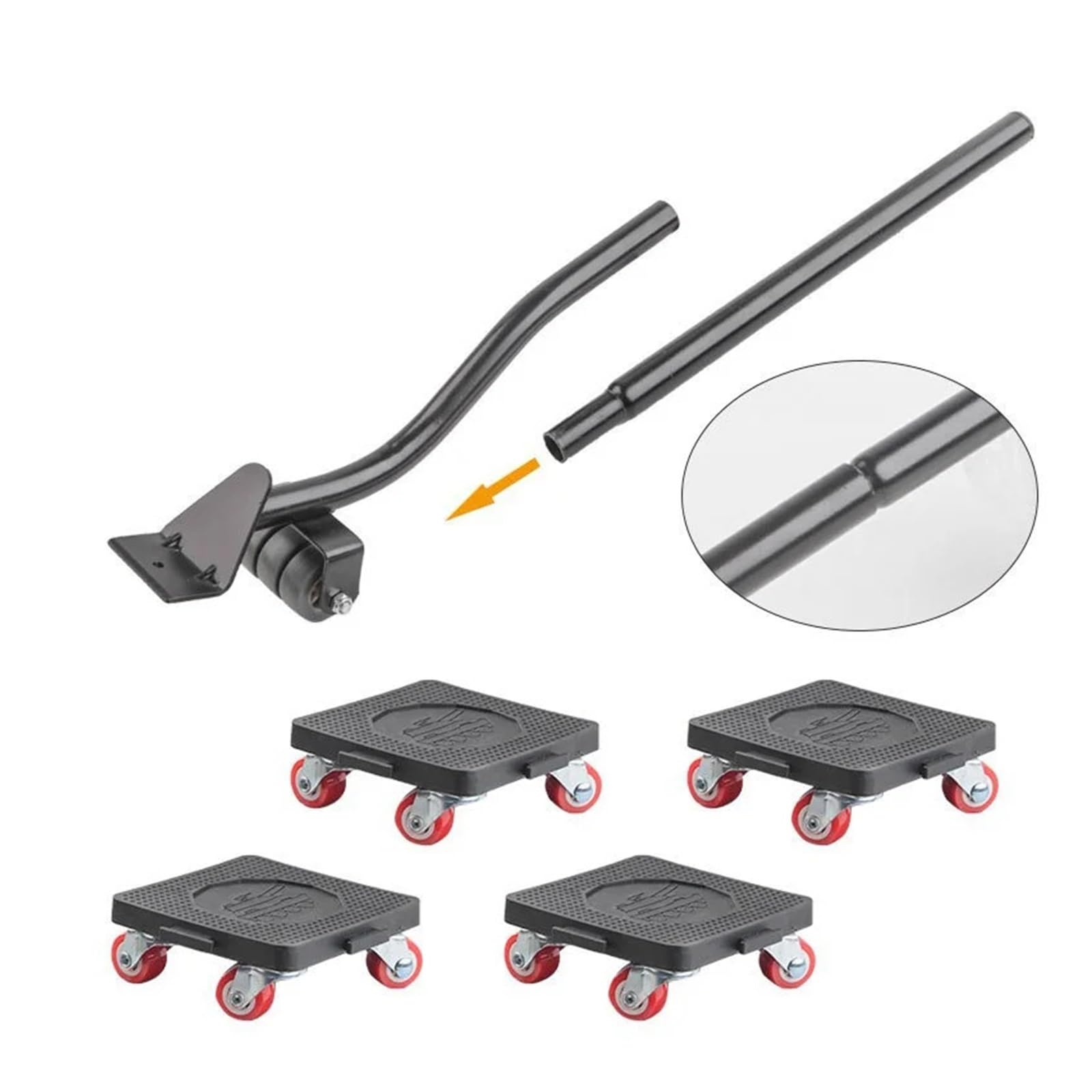 6 pezzi/set Set di spostamento di mobili Strumento di spostamento di mobili Sollevatore di trasporto Oggetti pesanti Utensili manuali con ruota mobile