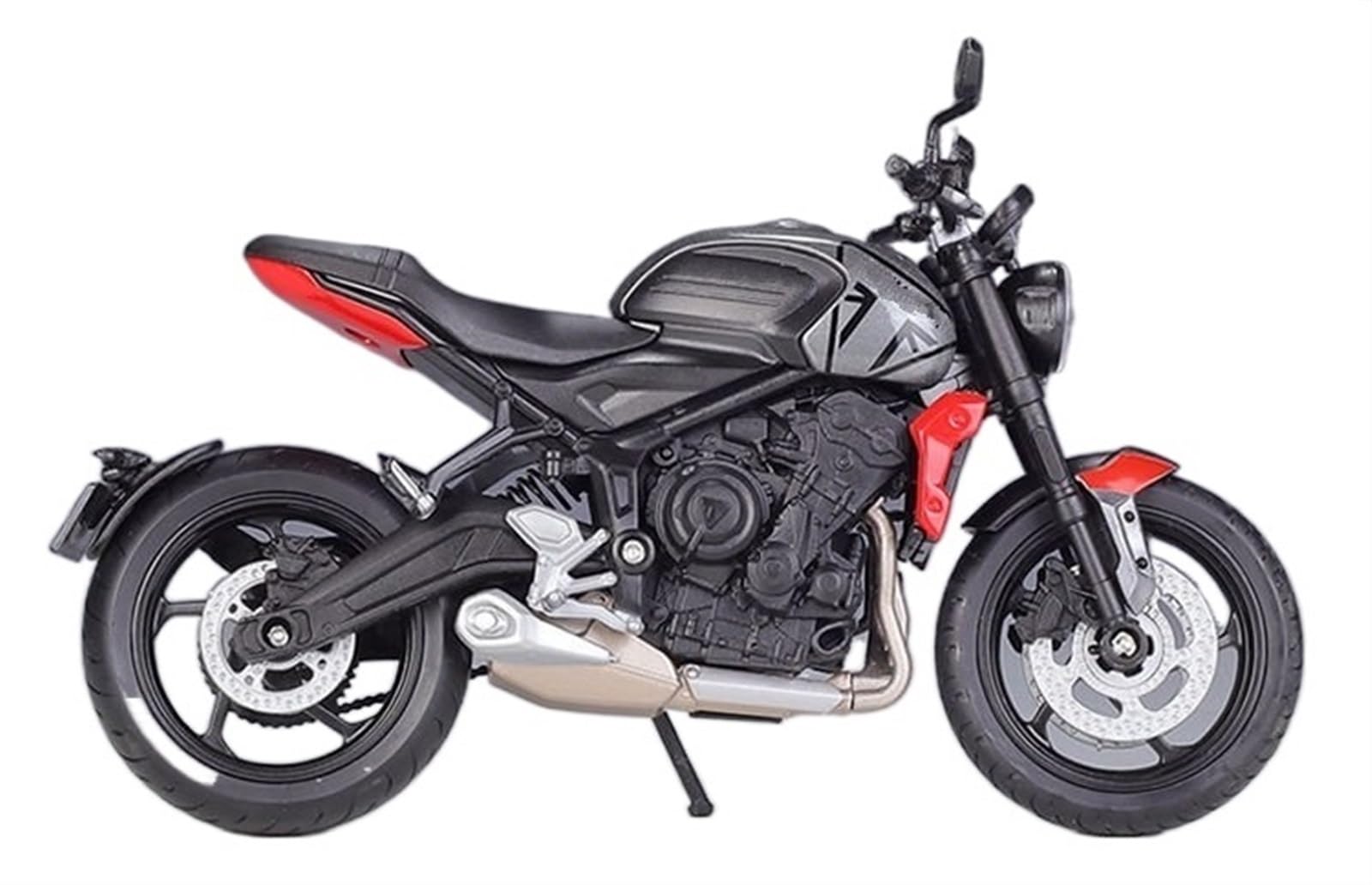 Modèle de moto Pour Triumph Trident 660 1:12 Alliage Modèle De Voiture De Course Simulation Moulage Sous Pression Métal Rue Sport Moto Modèle Adulte Cadeau(Black)