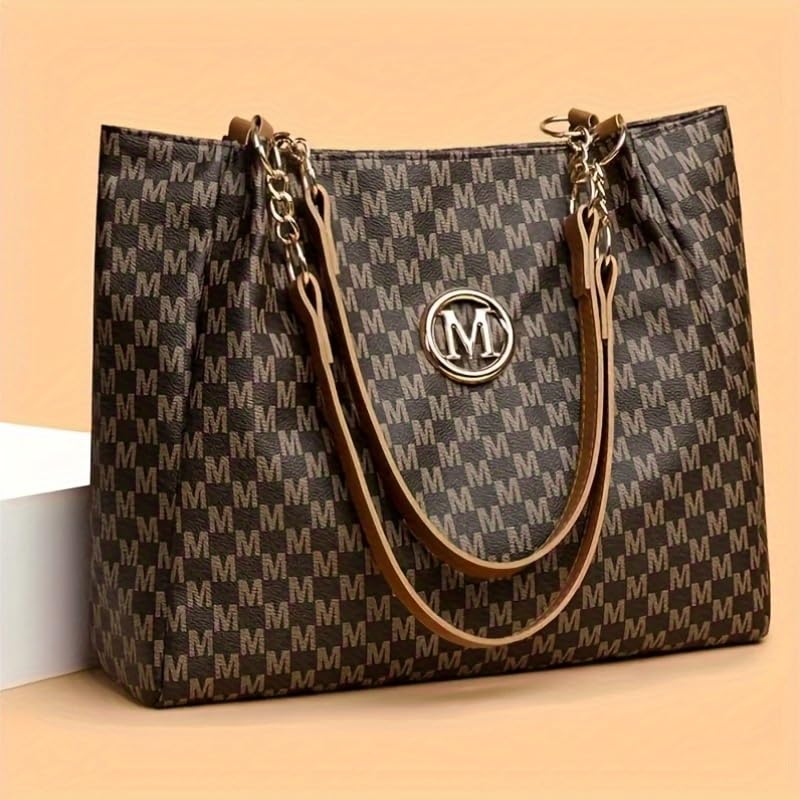 Fashion Women's Shoulder Bag Handbag Foldable-Brown2