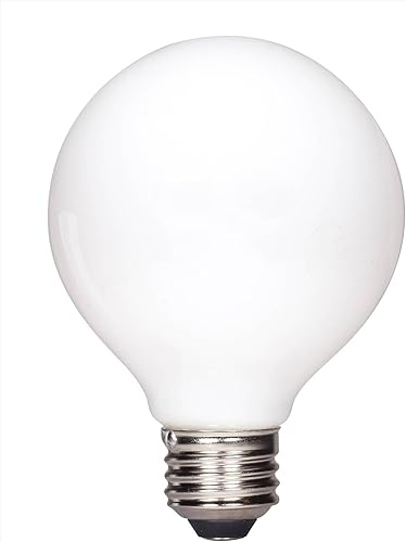 Satco S9827-LED G25 de 4 vatios acabado blanco suave base media 2700K (paquete de 6)