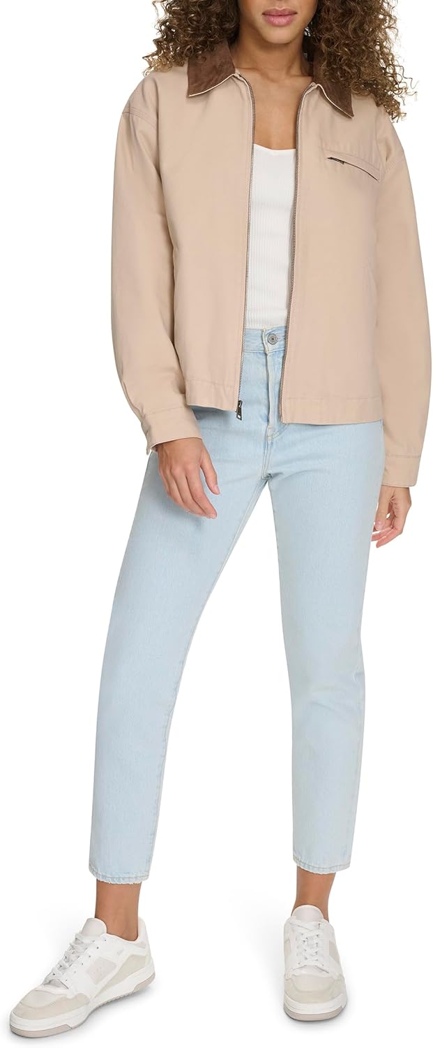 Levi's Women's Zip Up Utility Jacket With Collar - Image 2