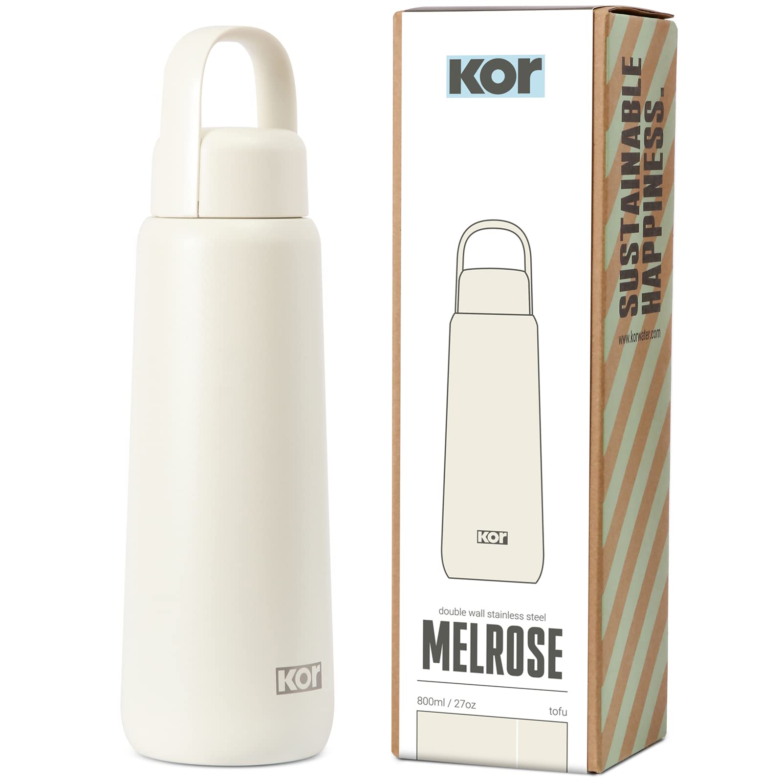 Amazon.com: KOR Melrose 27oz Double Wall Insulated Water Bottle