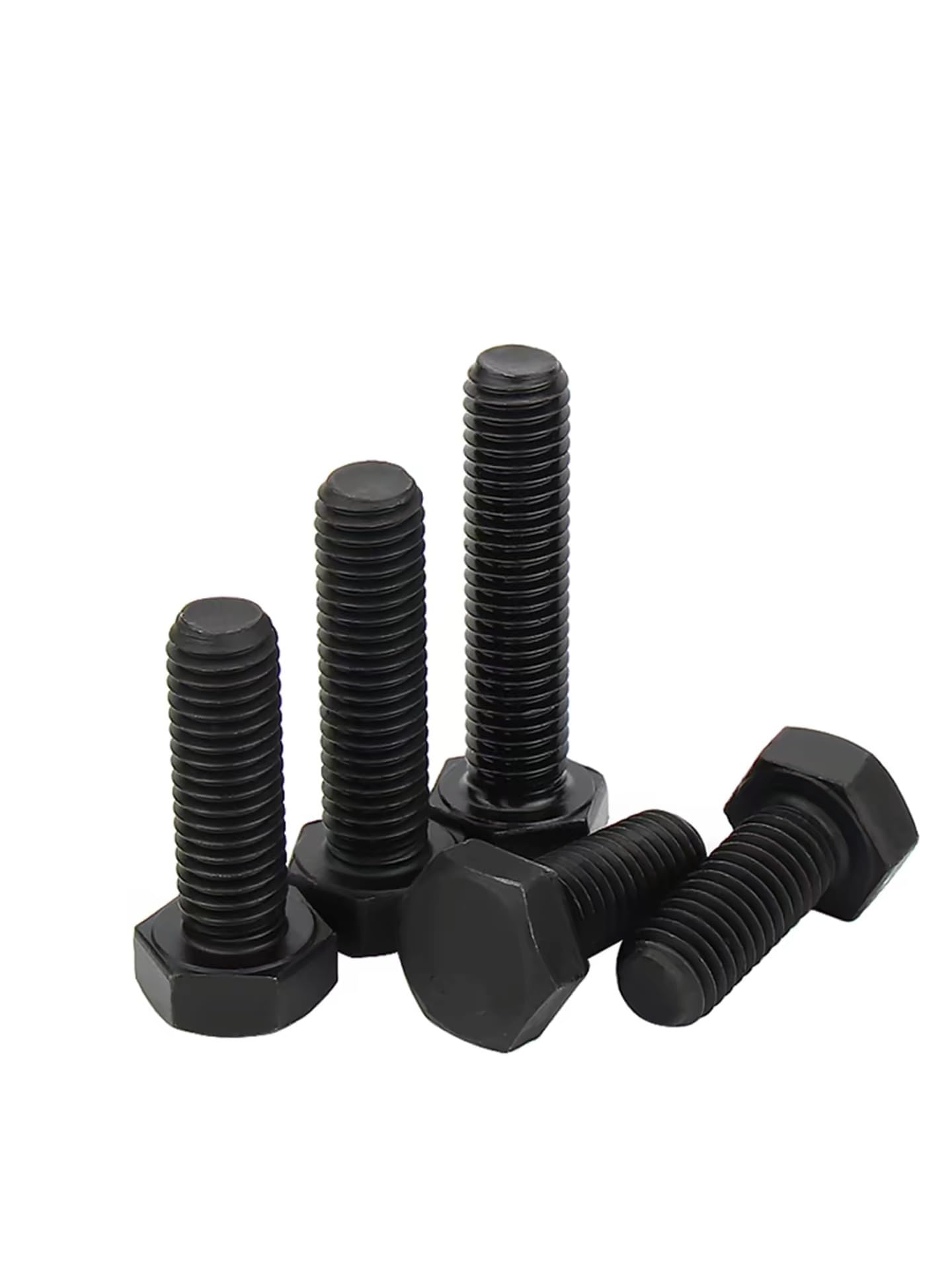 10 pezzi M7 passo 1.0 acciaio al carbonio grado 8.8 GB5783 bulloni testa esagonale e viti testa piatta esagonale zincate ossido nero fissaggi per riparazione macchine (Blackened full thread m7*1 * 100