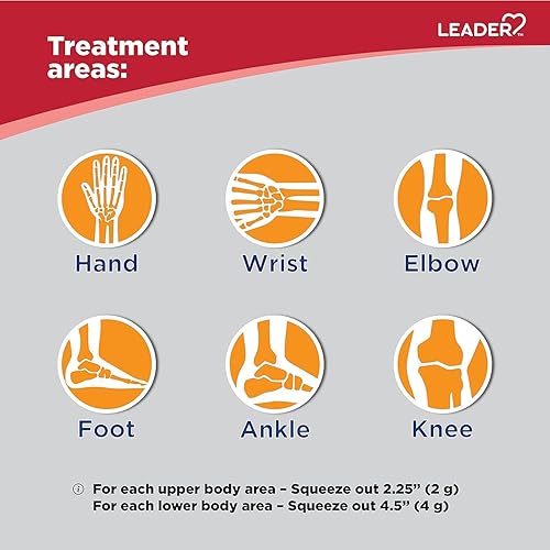 Miniatura 5 de Leader Gel para aliviar el dolor de artritis, fuerza de prescripción original, gel tópico de diclofenaco sódico al 1%, para adultos, hombres y