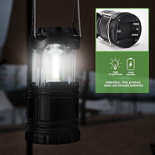 Miniatura 2 de Farol plegable para campamento, faroles LED superbrillantes que funcionan con pilas, para cortes de energía, emergencias en interiores, exteriores,